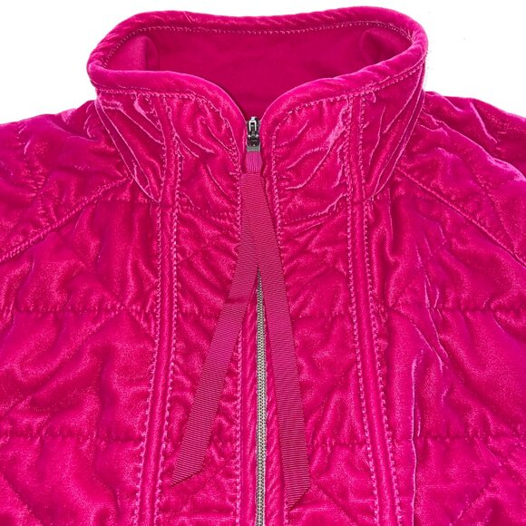 Calia by Carrie Underwood Women's L Velour Quilted Jacket Full Zip Raspberry Ice - Picture 10 of 16